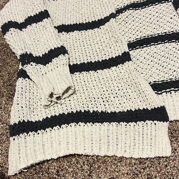 Rewind - Hooded Striped  Open Front Cardigan - Picture 2 of 5